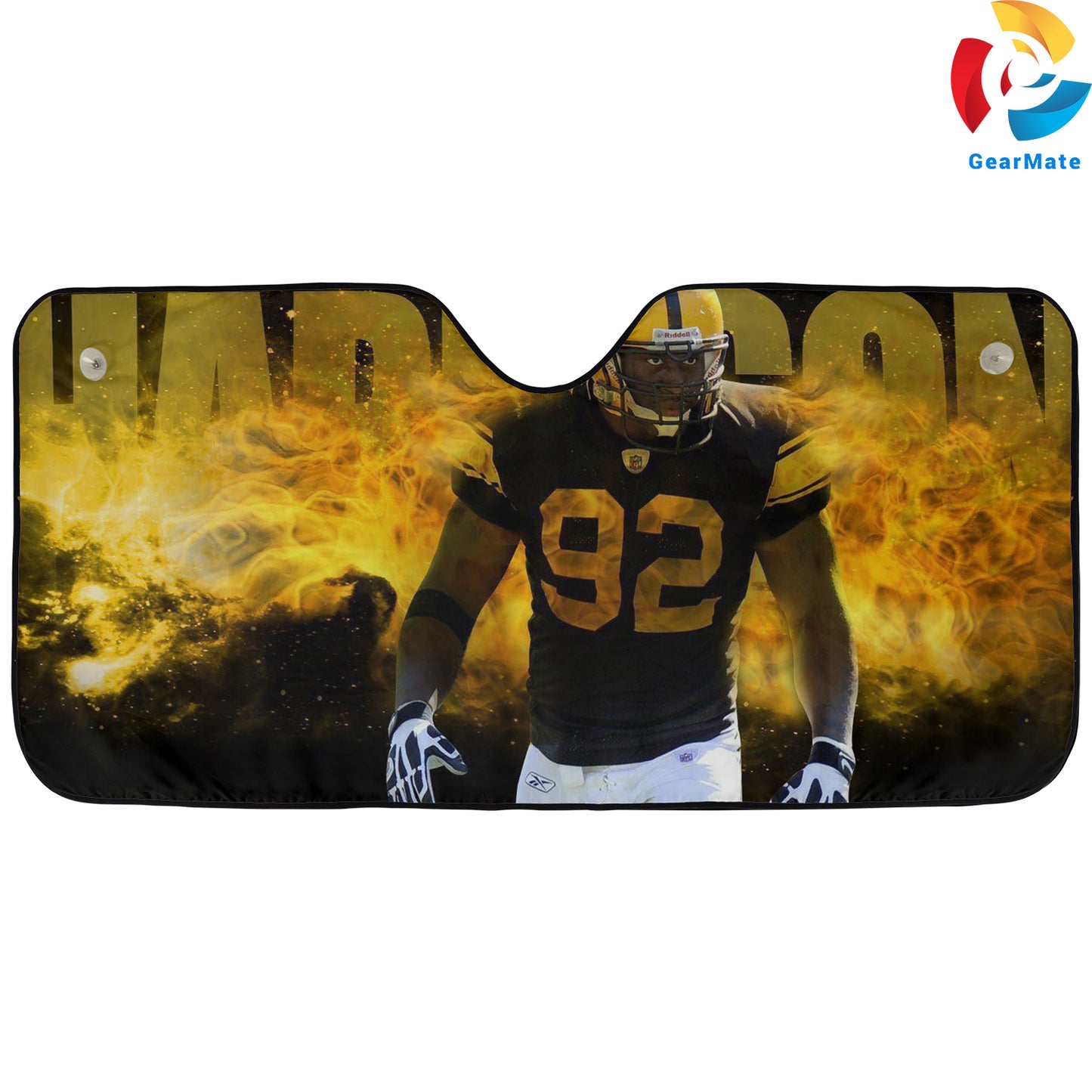 Pittsburgh Steelers NFL Football Team Player 92 Reflective Car Sunshade – Premium Heat & UV Protection, Universal Fit