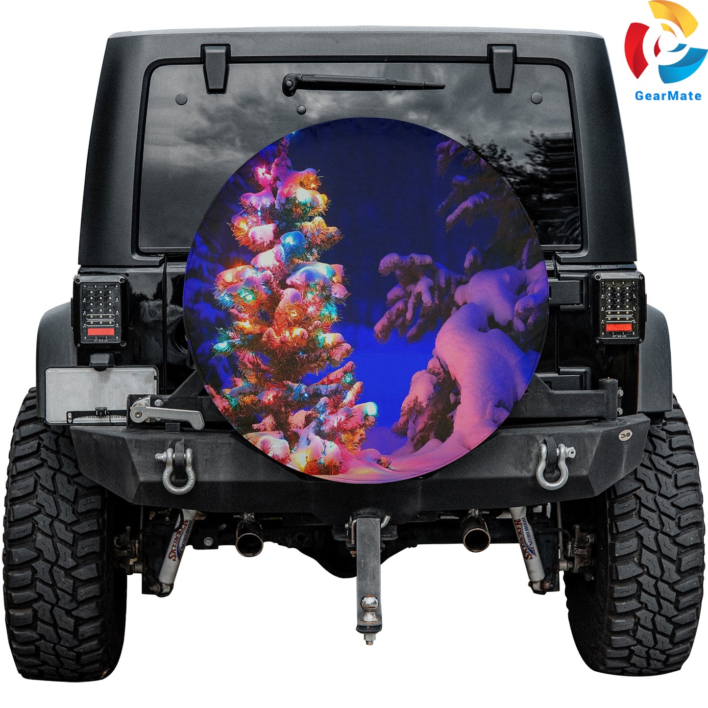 Merry Christmas 2024 Merry and Bright Spare Tire Cover – Premium Waterproof UV Resistant Protector