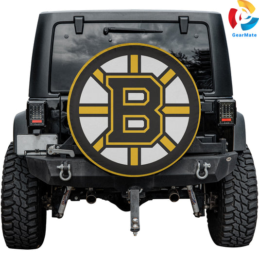 Boston Bruins Hookey Season Spare Tire Cover – Premium Waterproof UV-Resistant Protector