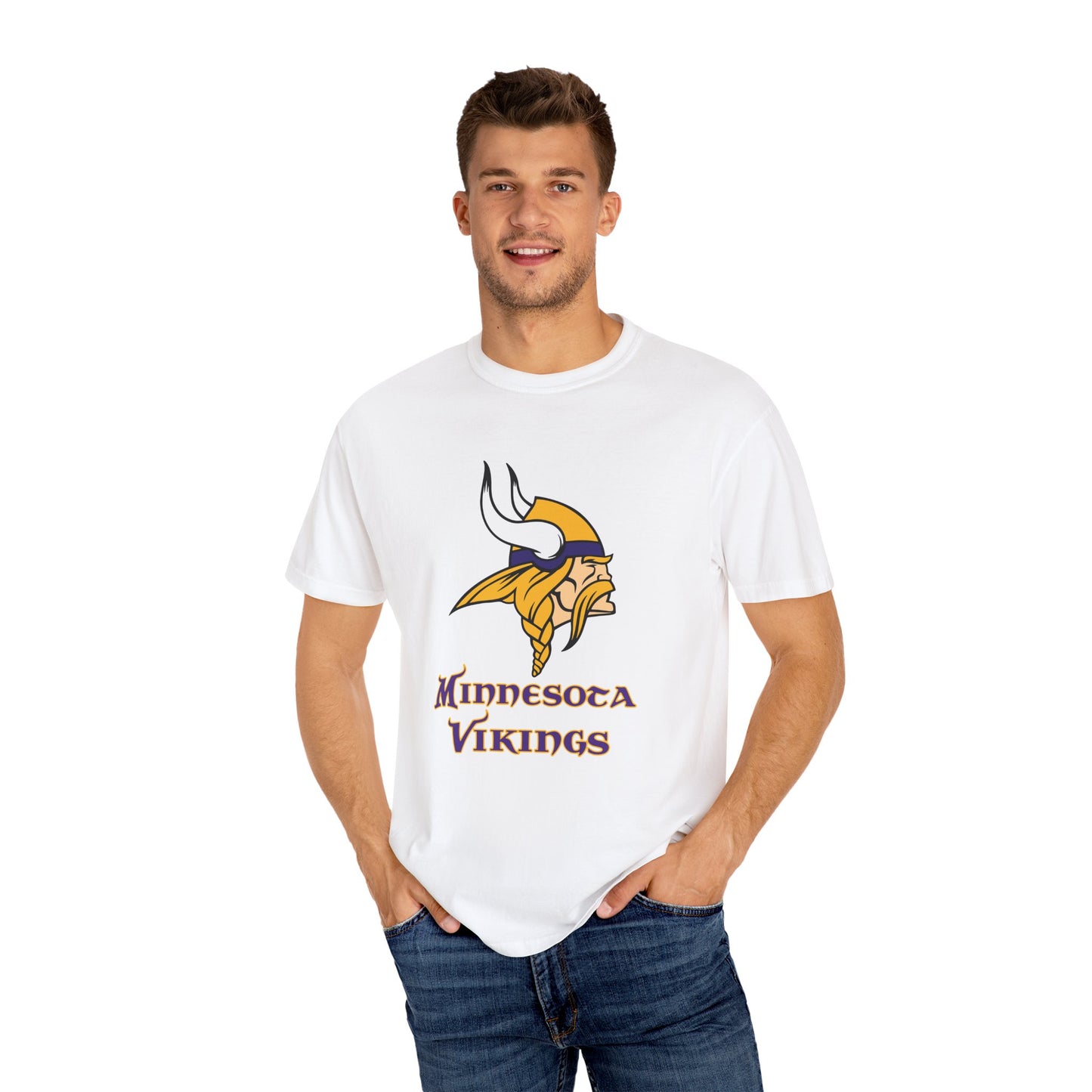 Minnesota Vikings Merchandise Garment-Dyed T-Shirt – Premium Cotton Tee for Customization