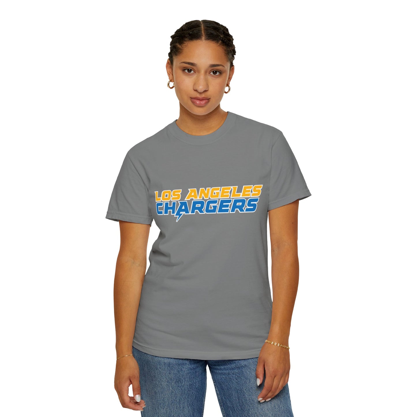 Los Angeles Chargers Gear Garment-Dyed T-Shirt – Premium Cotton Tee for Customization