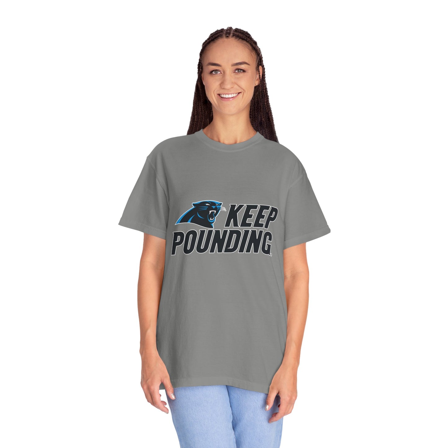 Carolina Panthers Keep Pounding Garment-Dyed T-Shirt – Premium Cotton Tee for Customization