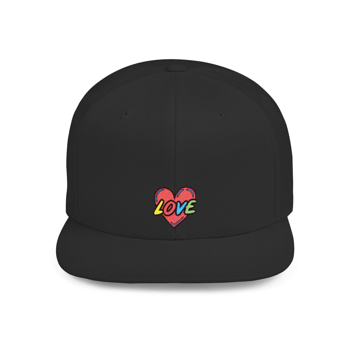 Icons Embroidered Love 2 Flat Bill Snapback – Lightweight, Custom Fit, Premium Quality
