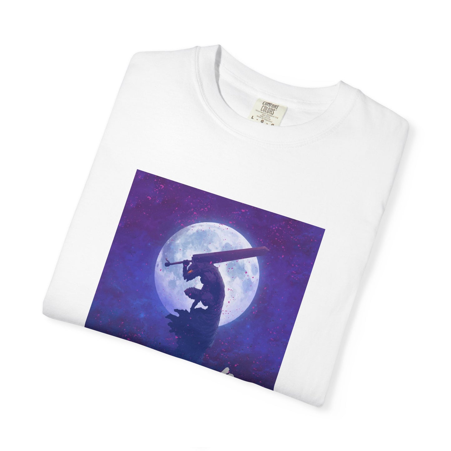 Berserk Guts Slayer Purple Garment-Dyed T-Shirt – Premium Cotton Tee for Customization