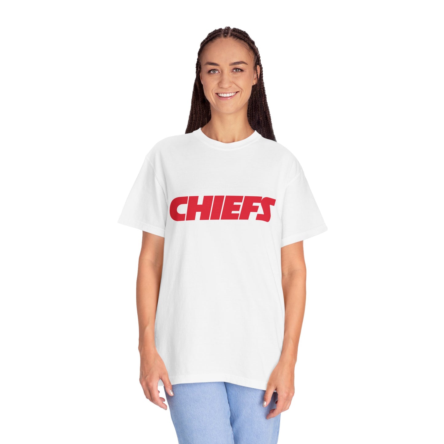 Kansas City Chiefs Team Merch Garment-Dyed T-Shirt – Premium Cotton Tee for Customization