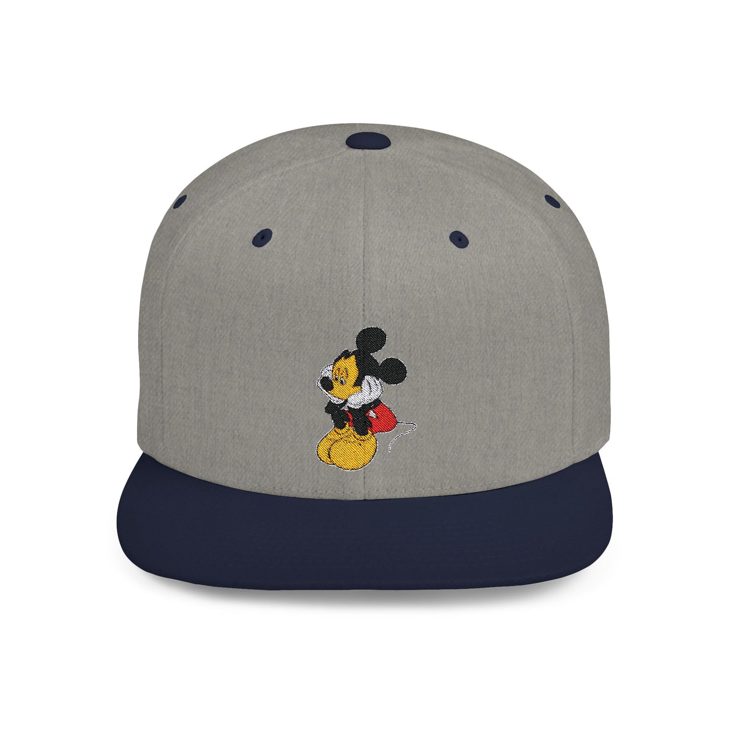 Mickey Mouse Sad Disney Flat Bill Snapback – Lightweight, Custom Fit, Premium Quality