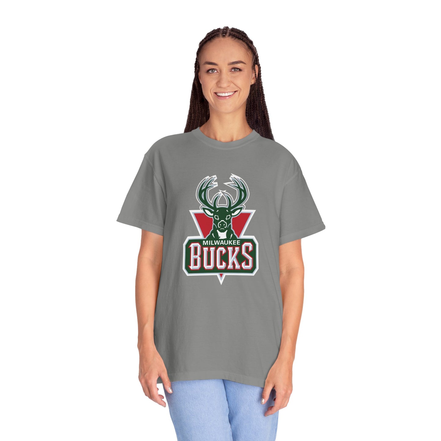 Milwaukee Bucks Hoop Lifestyle Garment-Dyed T-Shirt – Premium Cotton Tee for Customization