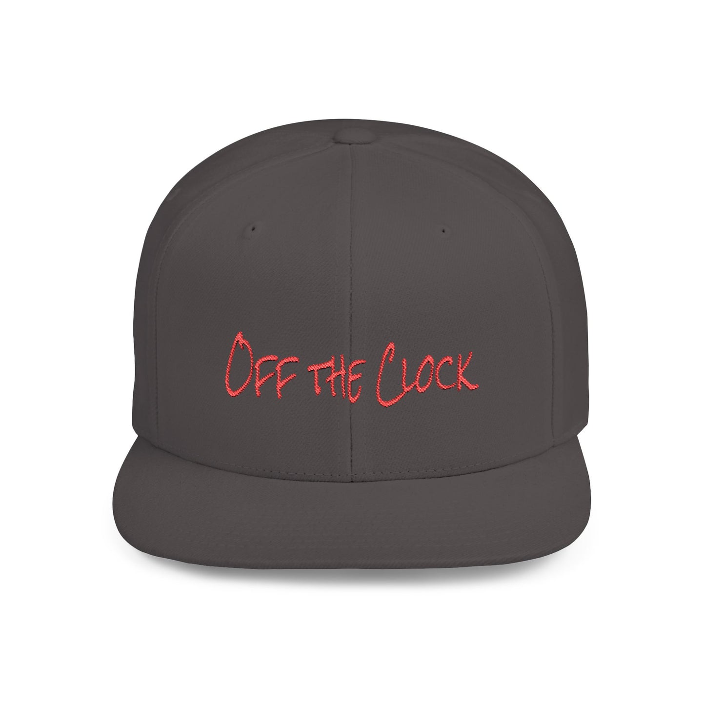 Text Off the Clock Flat Bill Snapback – Lightweight, Custom Fit, Premium Quality