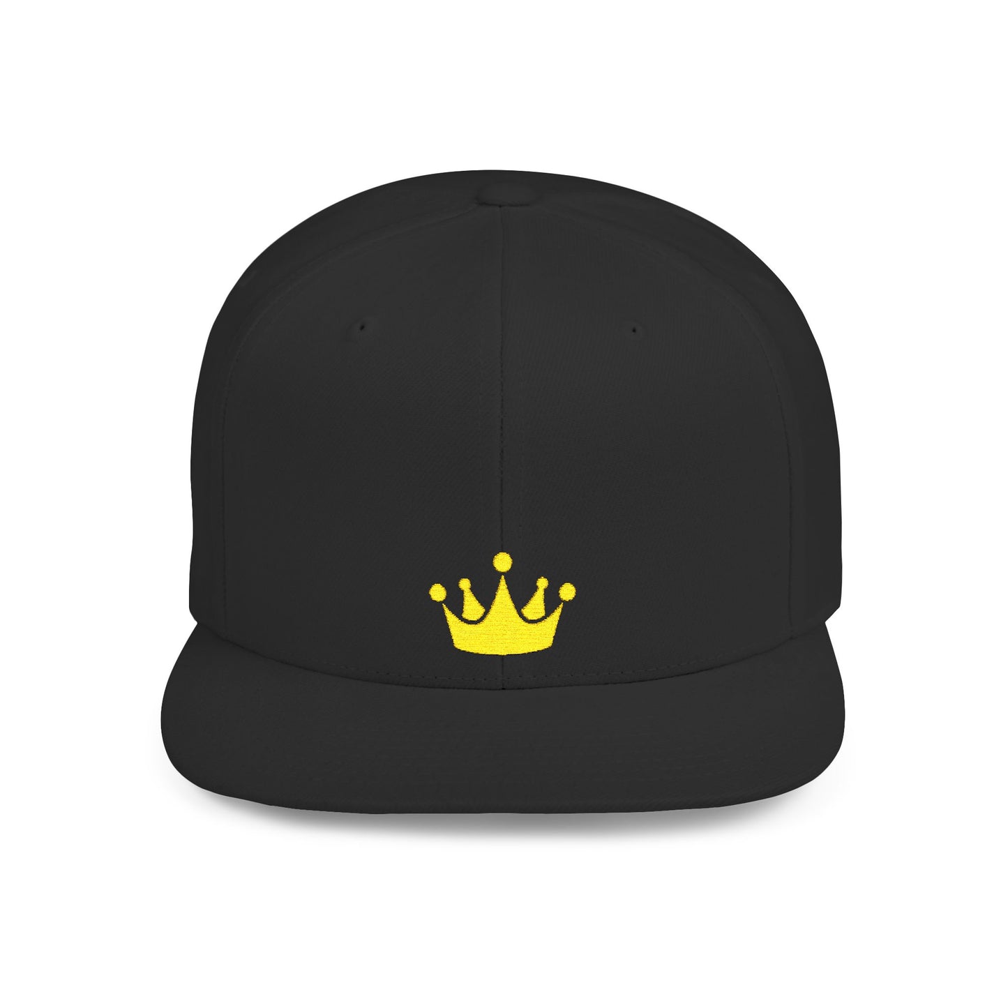 Icons Embroidered Crown Flat Bill Snapback – Lightweight, Custom Fit, Premium Quality
