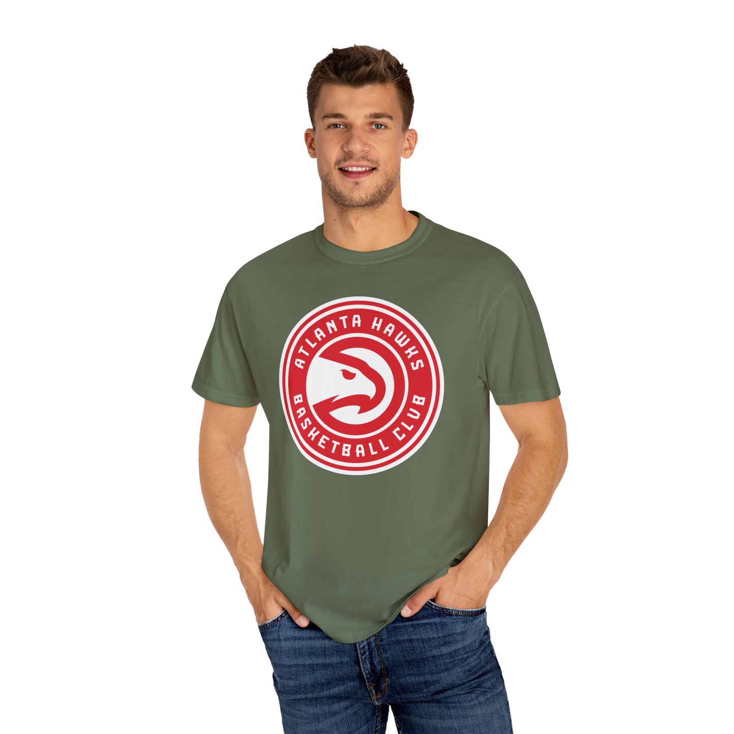 Atlanta Hawks Hoop Lifestyle Garment-Dyed T-Shirt – Premium Cotton Tee for Customization