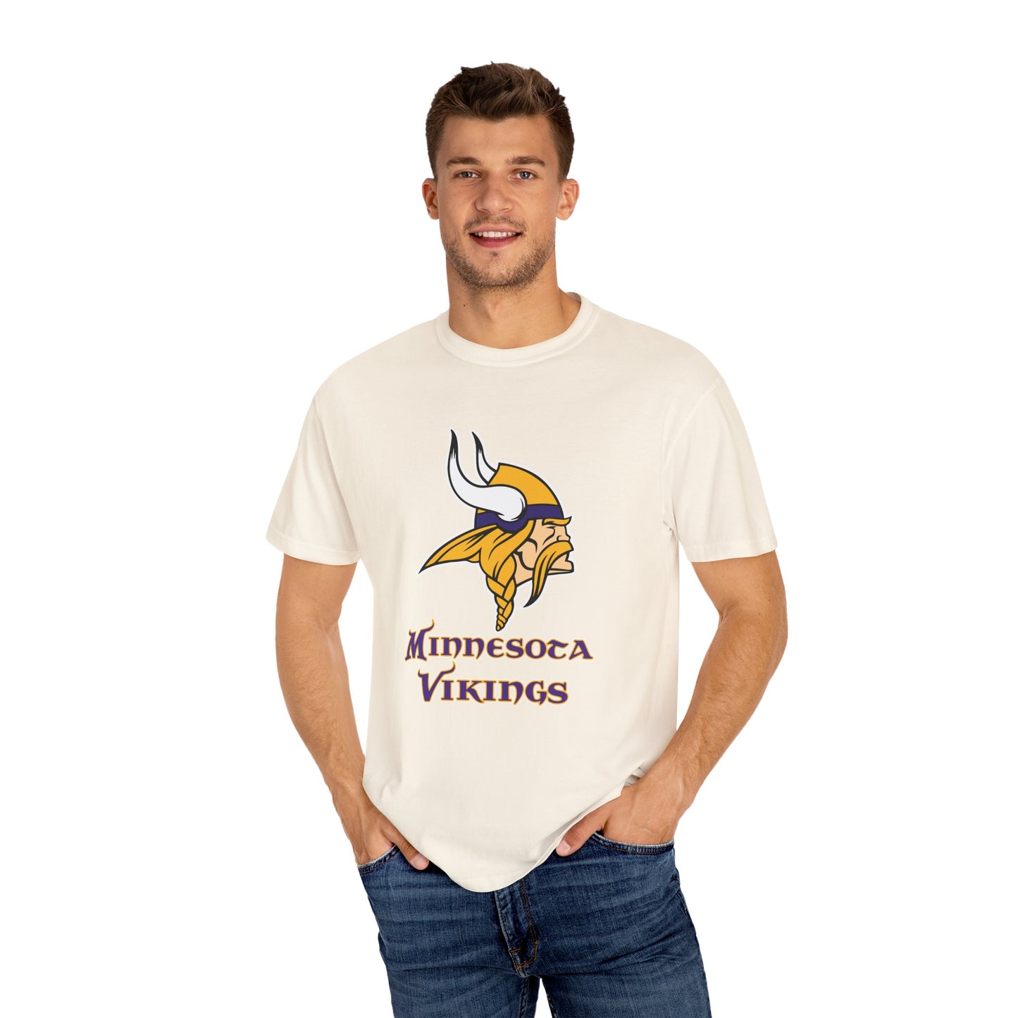 Minnesota Vikings Merchandise Garment-Dyed T-Shirt – Premium Cotton Tee for Customization