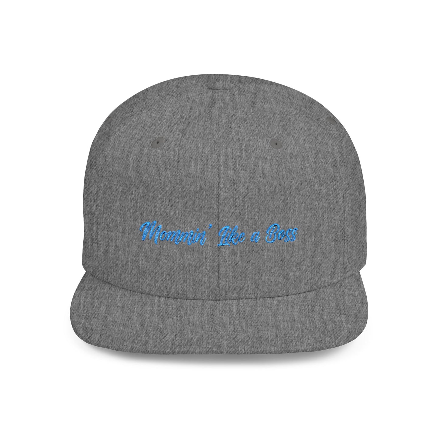 Text Mommin’ Like a Boss Flat Bill Snapback – Lightweight, Custom Fit, Premium Quality
