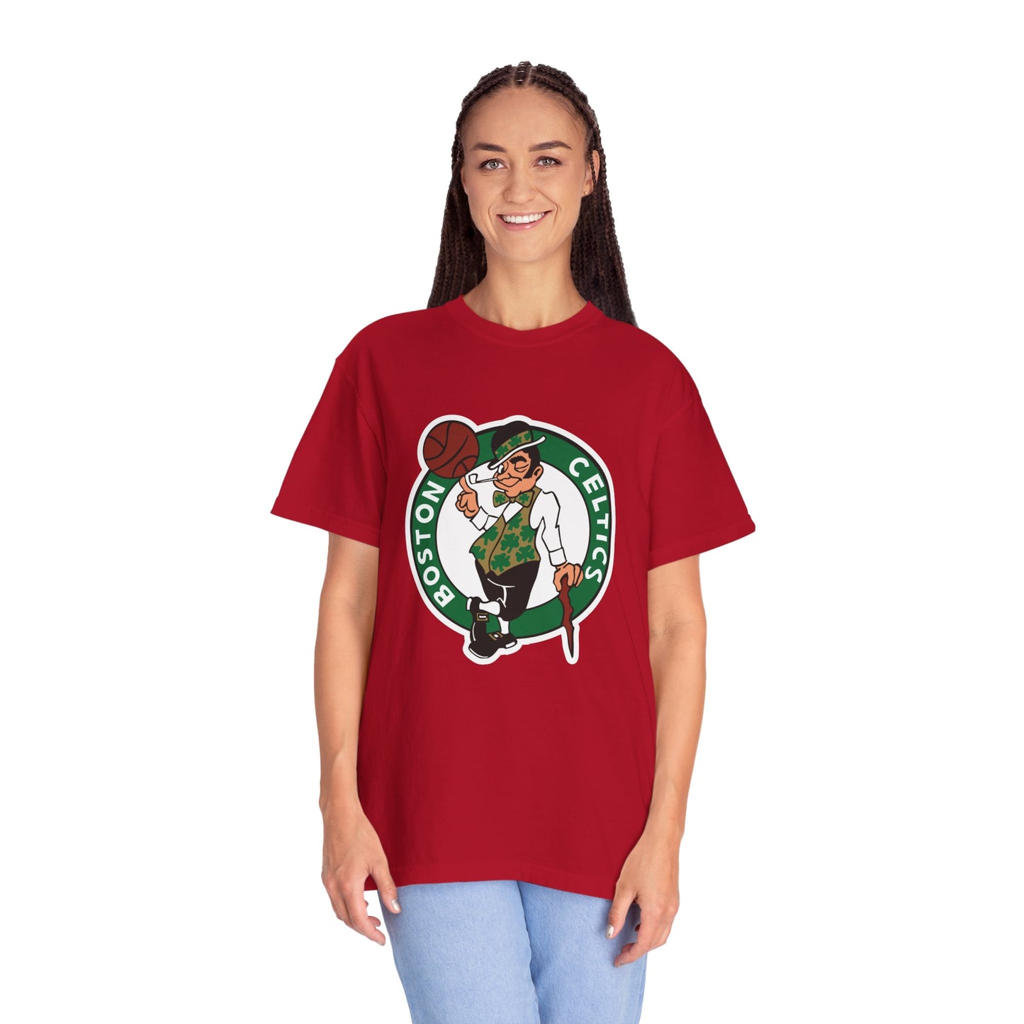 Boston Celtics Street Ball Style Garment-Dyed T-Shirt – Premium Cotton Tee for Customization