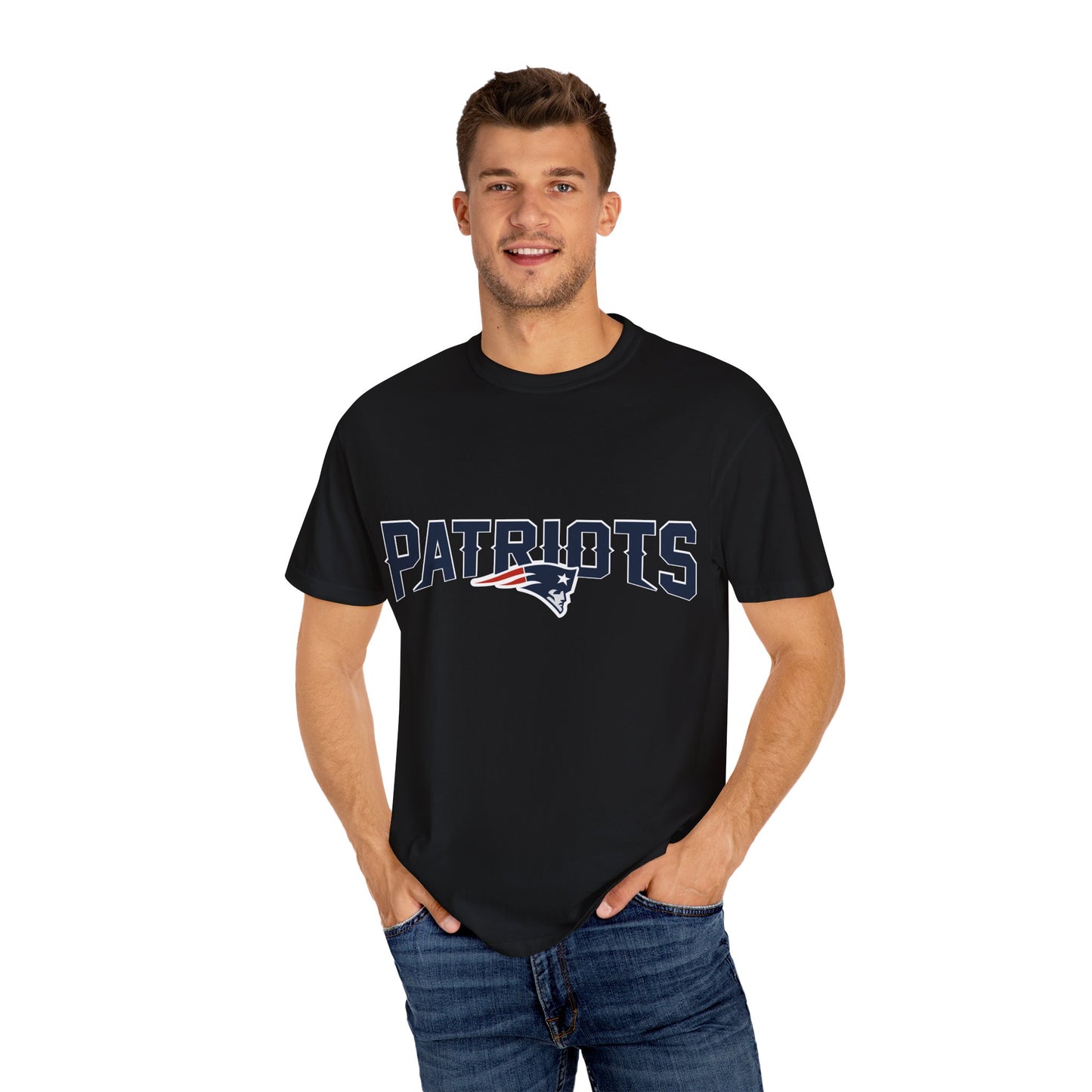 New England Patriots Football Merchandise Garment-Dyed T-Shirt – Premium Cotton Tee for Customization