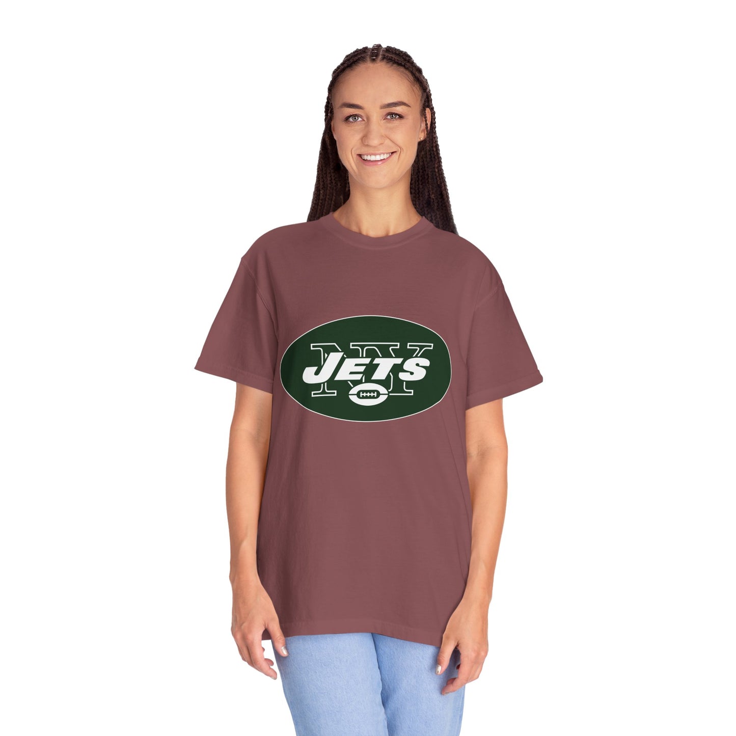 New York Jets Football Products Garment-Dyed T-Shirt – Premium Cotton Tee for Customization