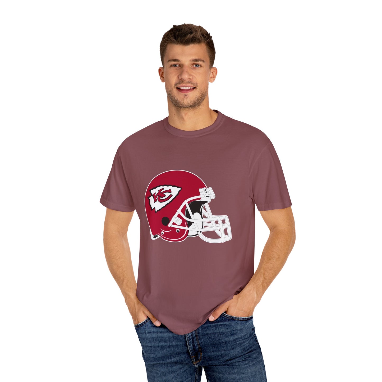 Kansas City Chiefs Football Fans Garment-Dyed T-Shirt – Premium Cotton Tee for Customization