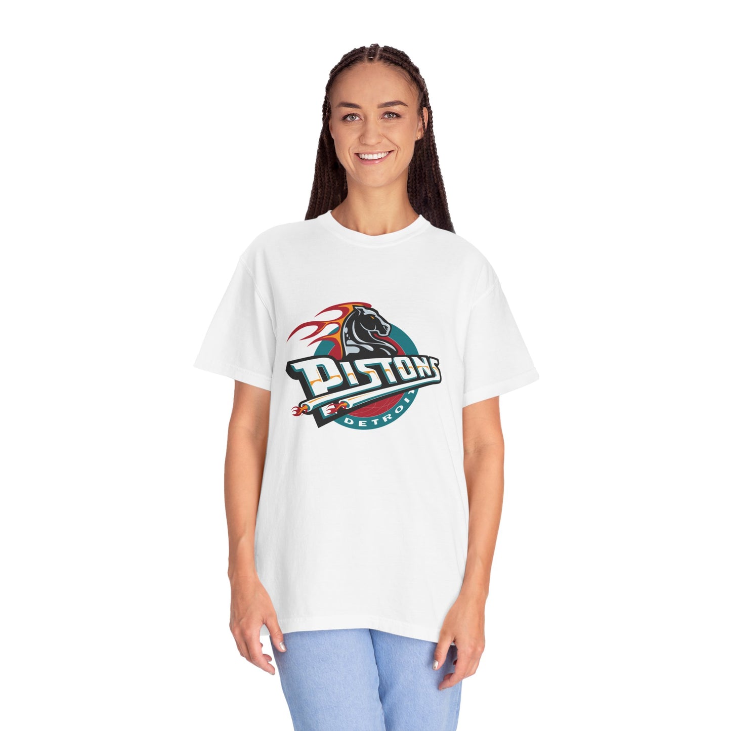 Detroit Pistons Basketball Life Garment-Dyed T-Shirt – Premium Cotton Tee for Customization