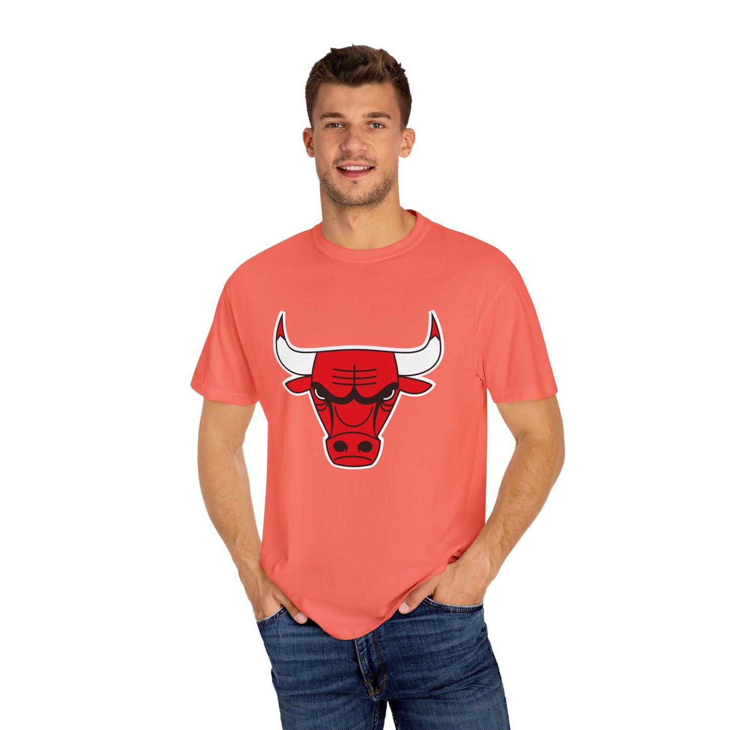 Chicago Bulls Built Different Garment-Dyed T-Shirt – Premium Cotton Tee for Customization