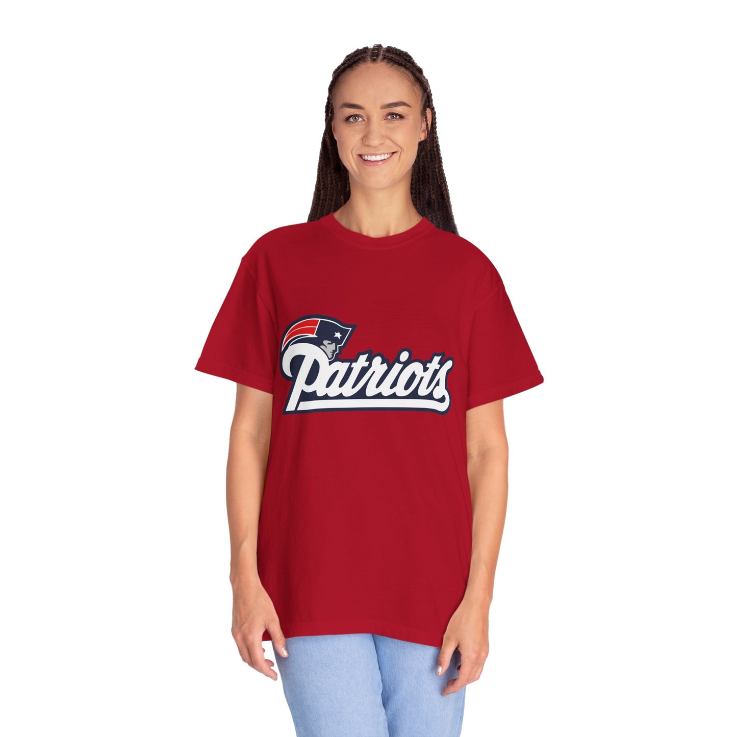 New England Patriots Fan Outfit Garment-Dyed T-Shirt – Premium Cotton Tee for Customization