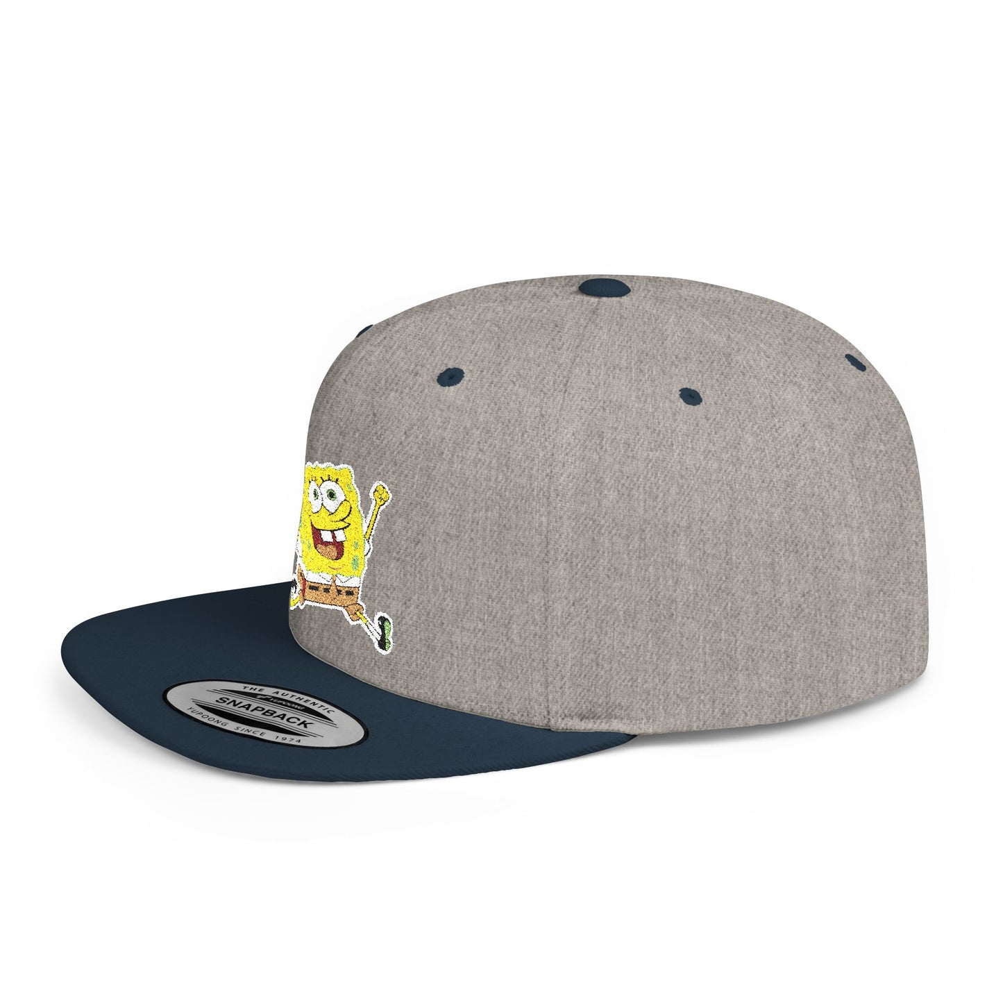 SpongeBob SquarePants Himself Flat Bill Snapback – Lightweight, Custom Fit, Premium Quality