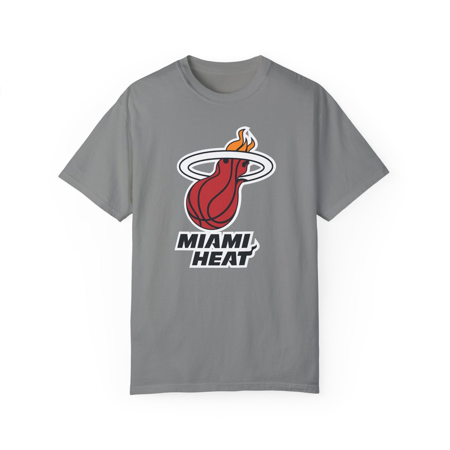 Miami Heat Street Ball Style Garment-Dyed T-Shirt – Premium Cotton Tee for Customization