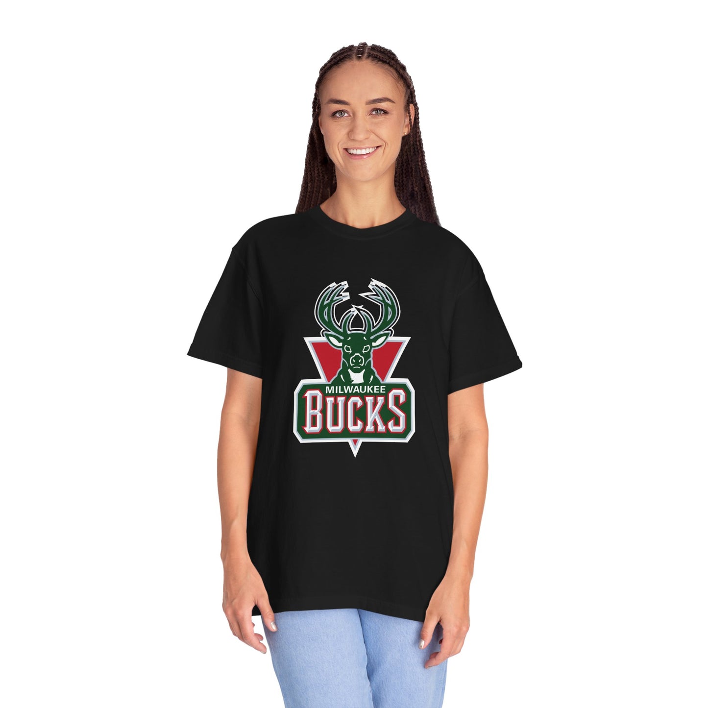 Milwaukee Bucks Hoop Lifestyle Garment-Dyed T-Shirt – Premium Cotton Tee for Customization