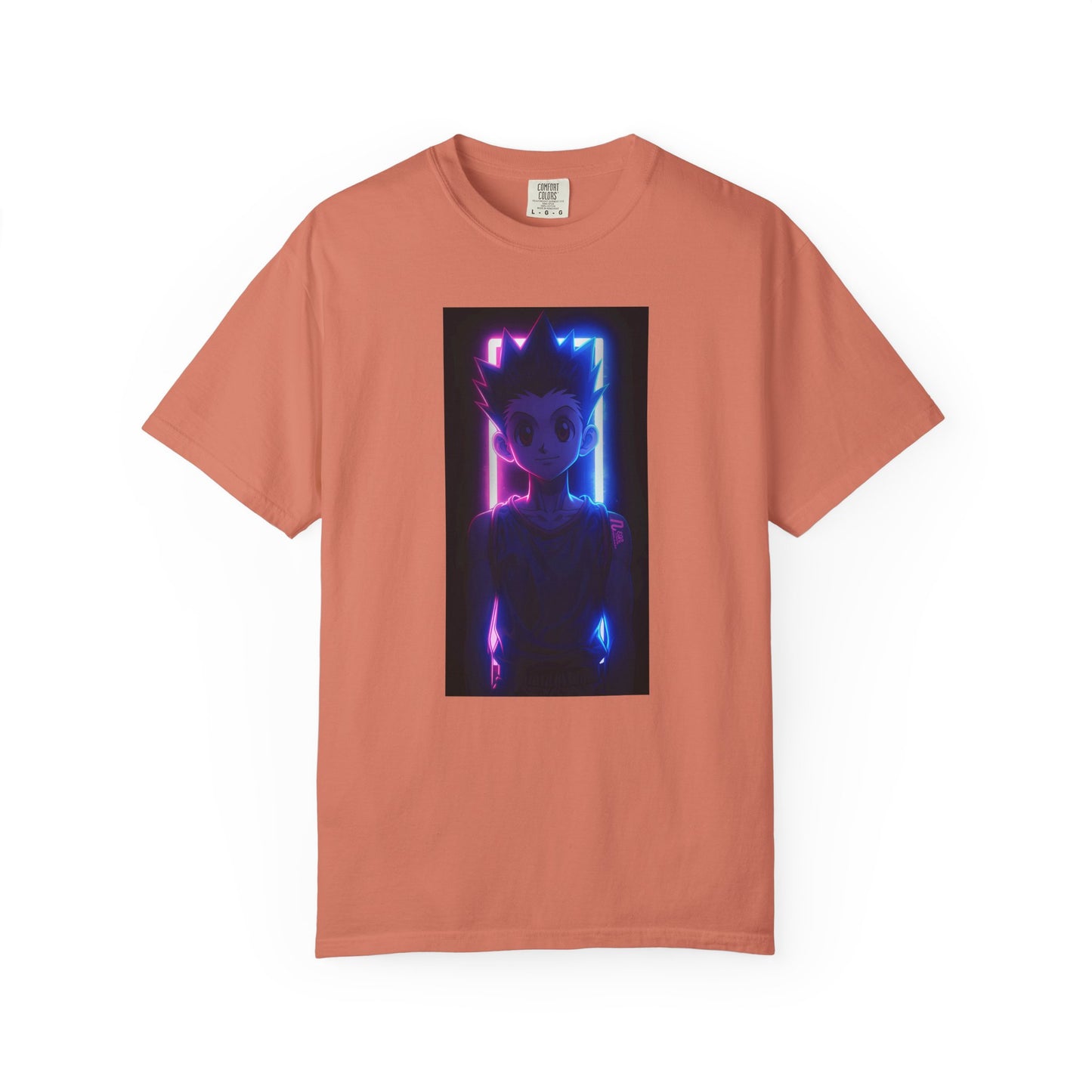 Hunter x Hunter Neon Art Garment-Dyed T-Shirt – Premium Cotton Tee for Customization
