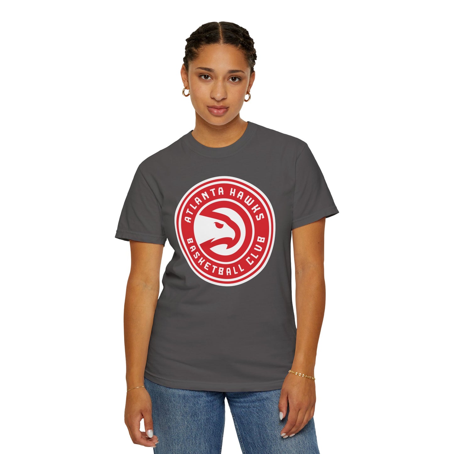 Atlanta Hawks Hoop Lifestyle Garment-Dyed T-Shirt – Premium Cotton Tee for Customization