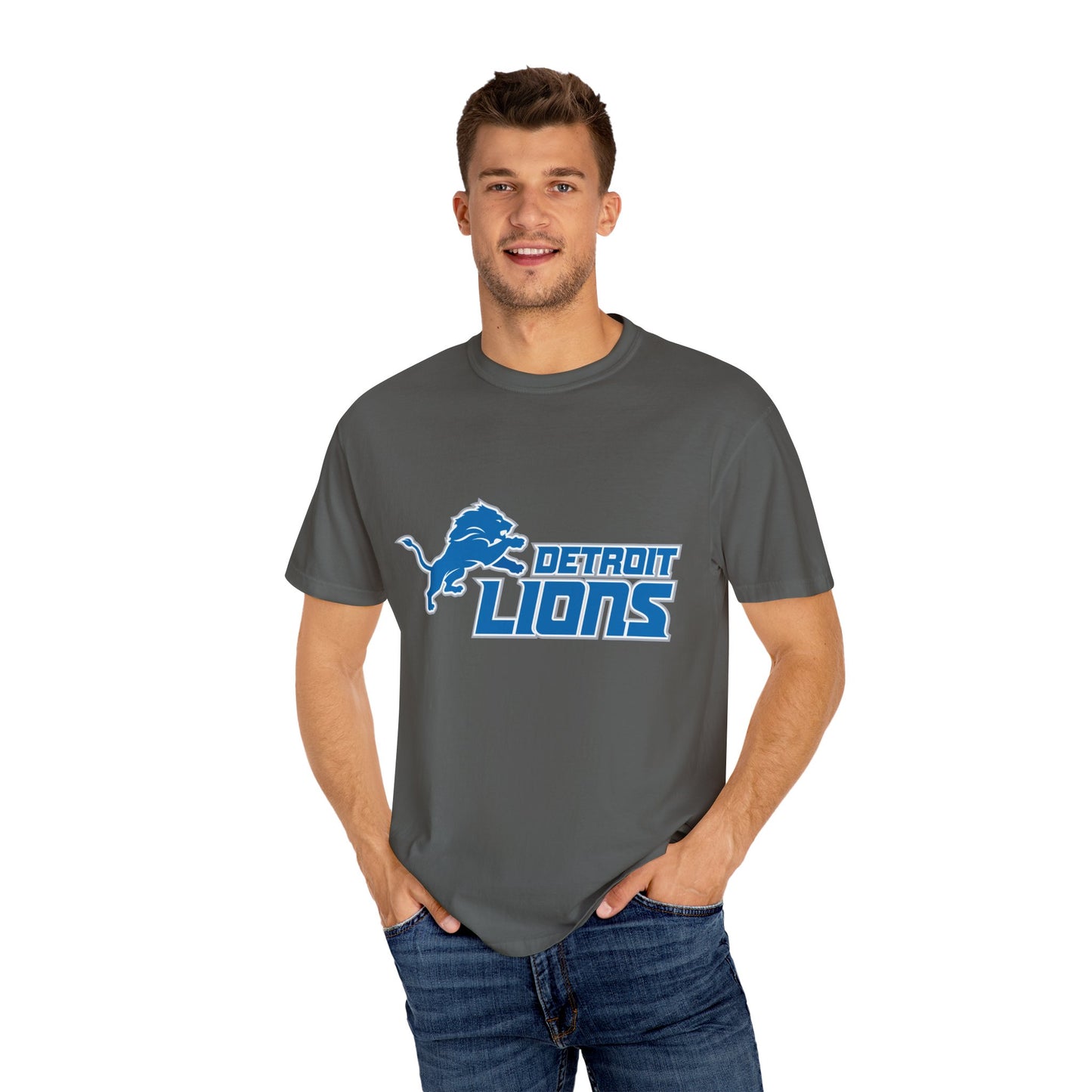 Detroit Lions Nation Garment-Dyed T-Shirt – Premium Cotton Tee for Customization