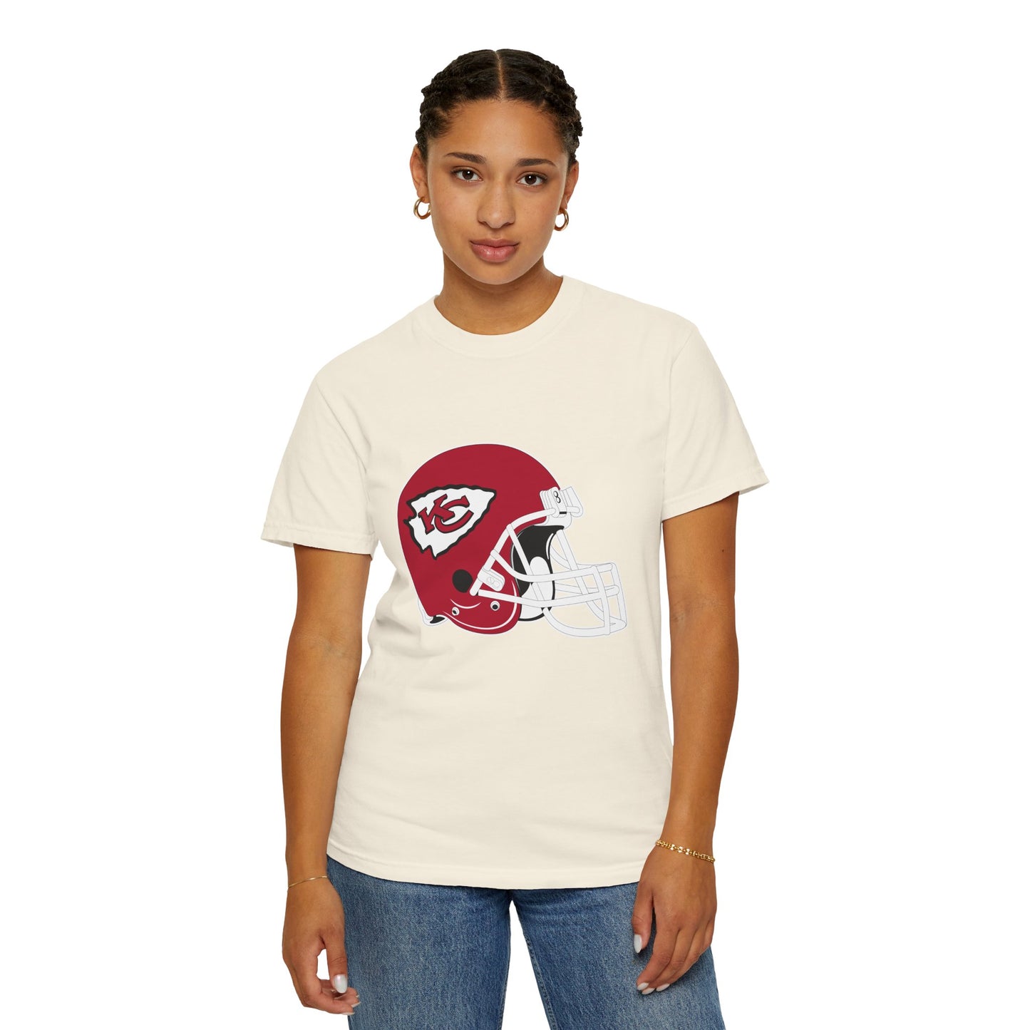 Kansas City Chiefs Football Fans Garment-Dyed T-Shirt – Premium Cotton Tee for Customization