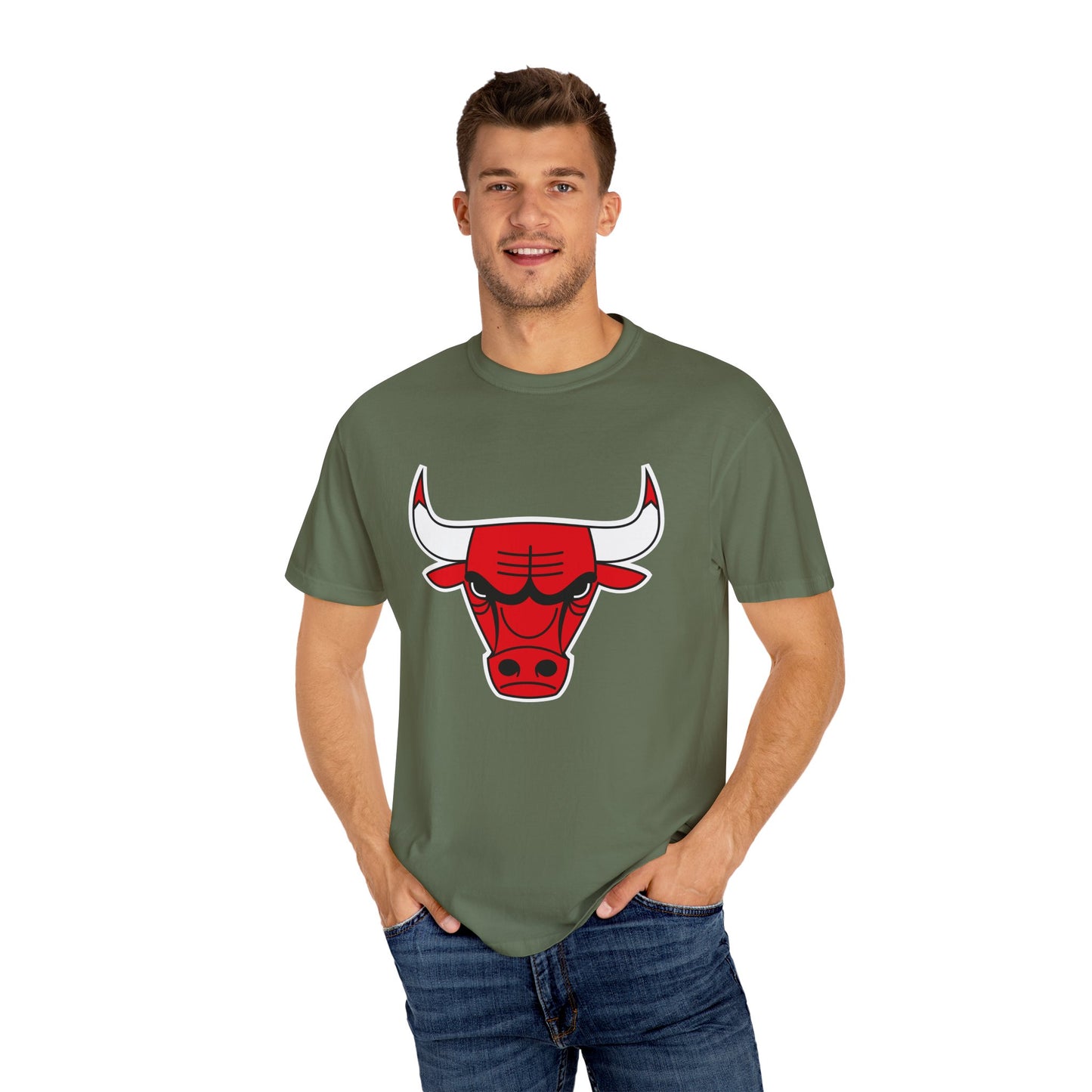 Chicago Bulls Built Different Garment-Dyed T-Shirt – Premium Cotton Tee for Customization