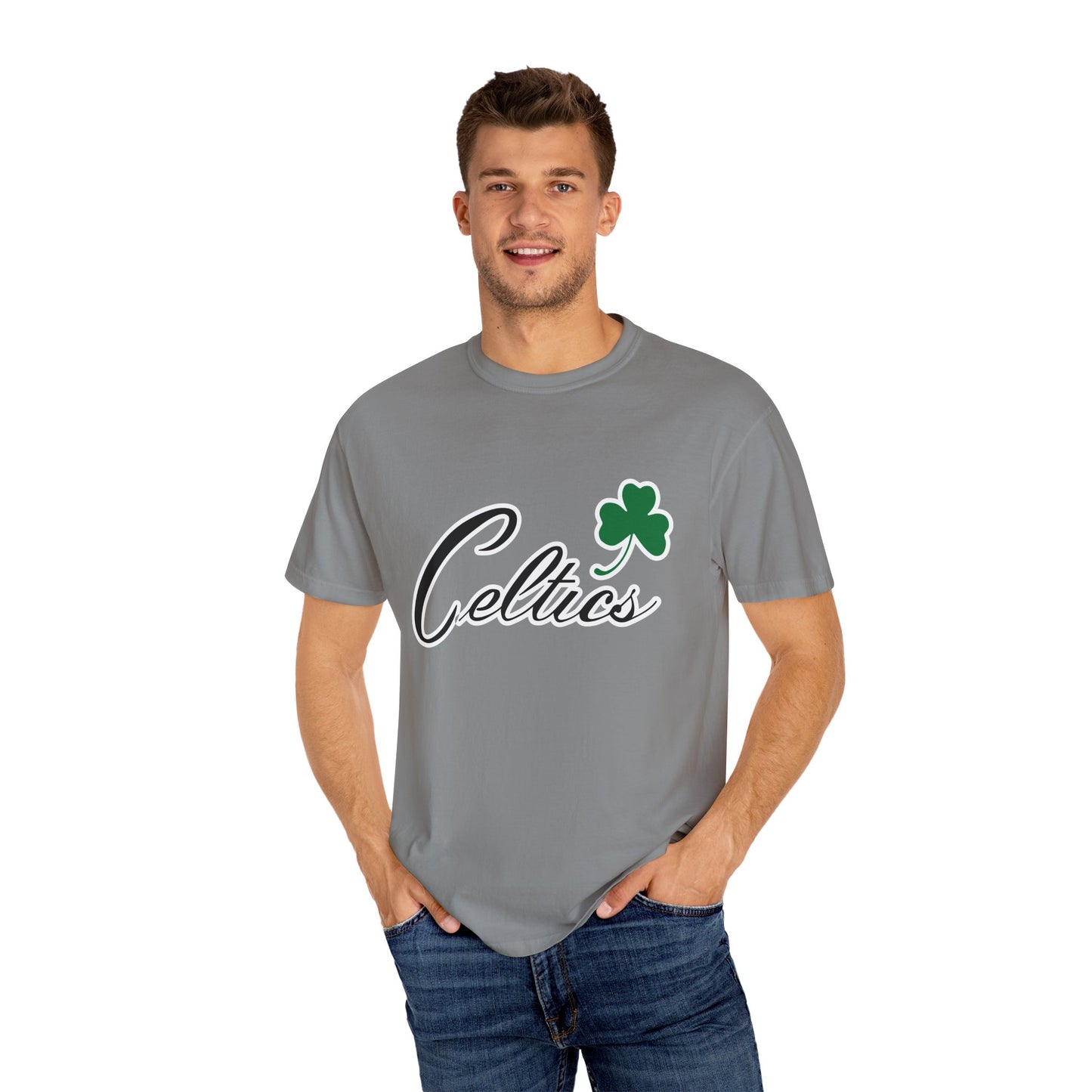 Boston Celtics Game Day Vibes Style Garment-Dyed T-Shirt – Premium Cotton Tee for Customization