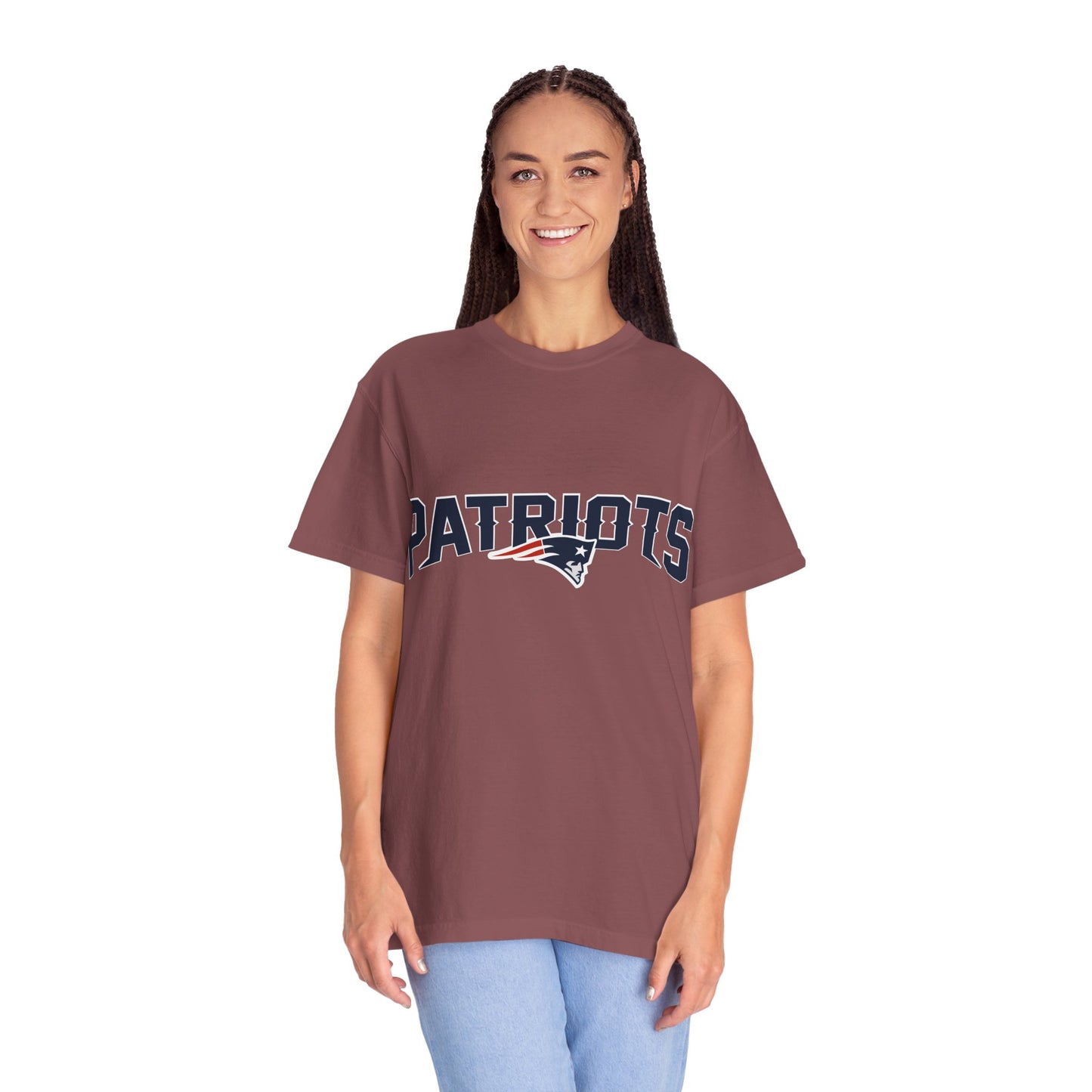 New England Patriots Football Merchandise Garment-Dyed T-Shirt – Premium Cotton Tee for Customization