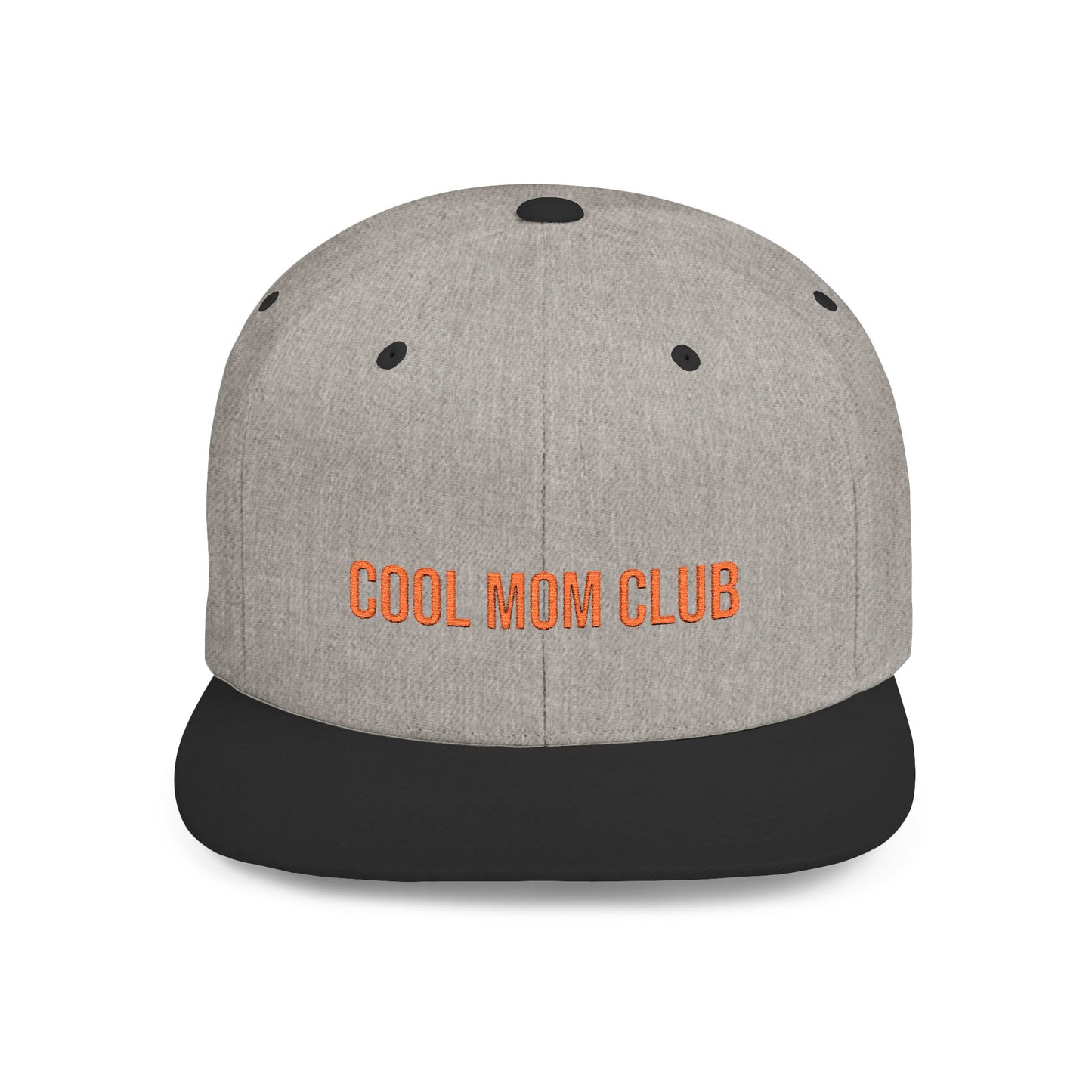 Text Cool Mom Club Flat Bill Snapback – Lightweight, Custom Fit, Premium Quality