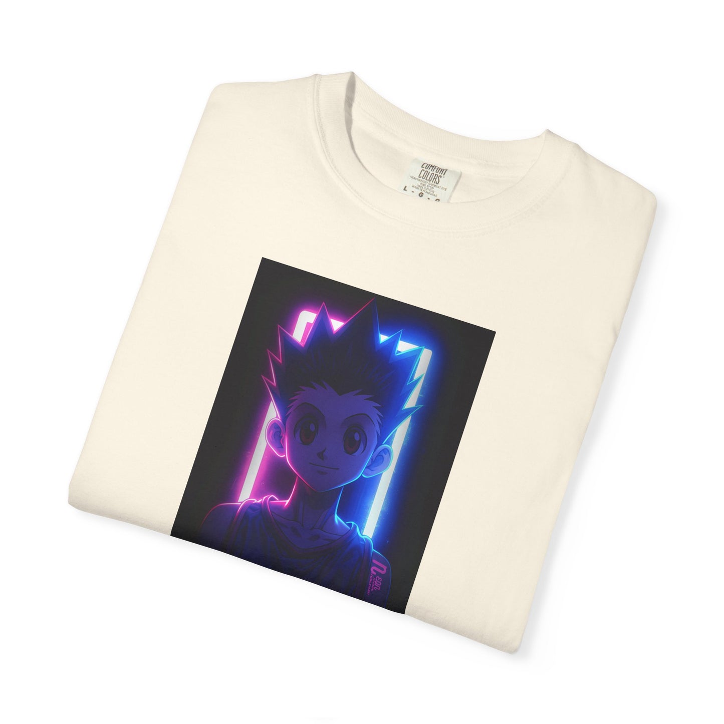 Hunter x Hunter Neon Art Garment-Dyed T-Shirt – Premium Cotton Tee for Customization