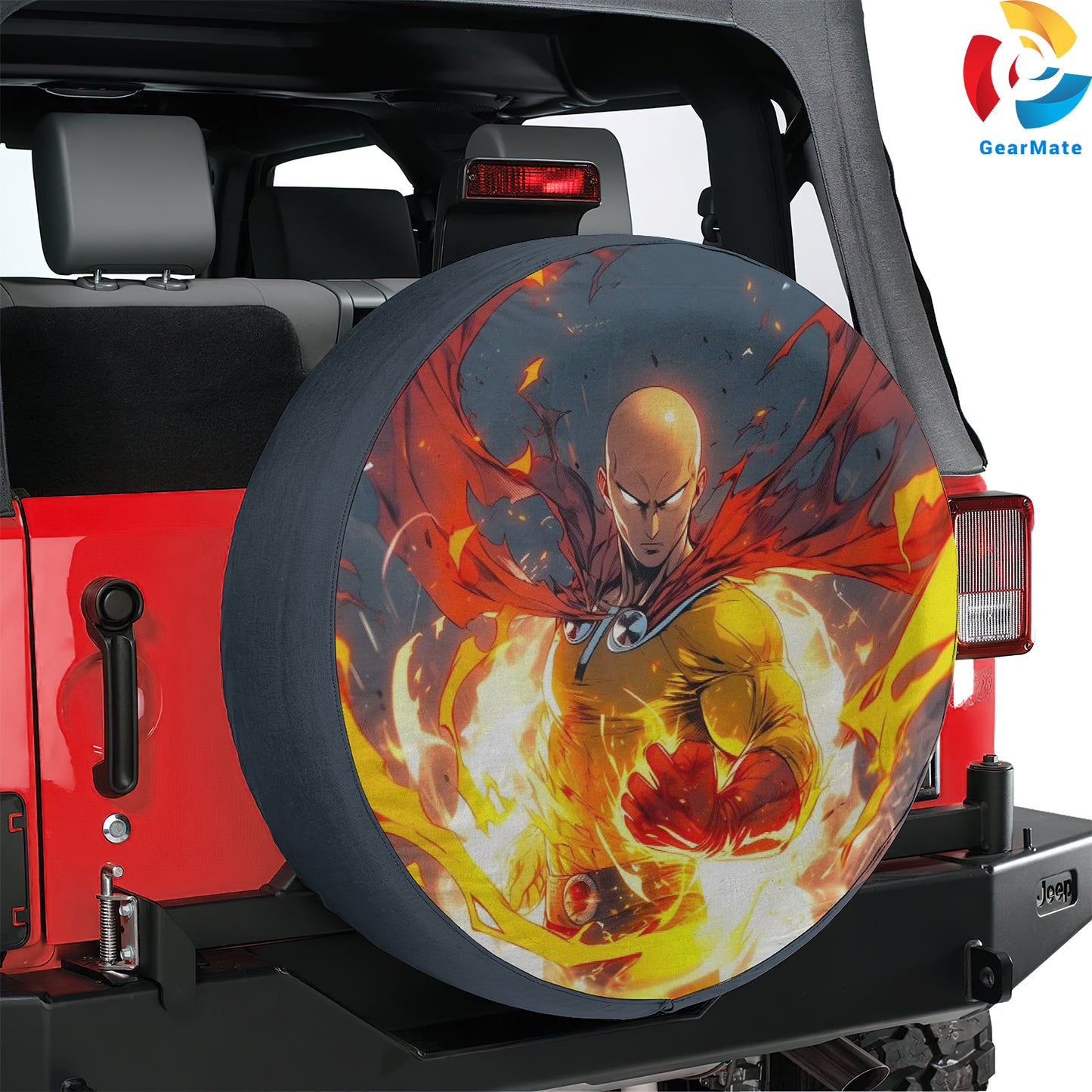 One Punch Man Hero Association Spare Tire Cover – Premium Waterproof UV-Resistant Protector