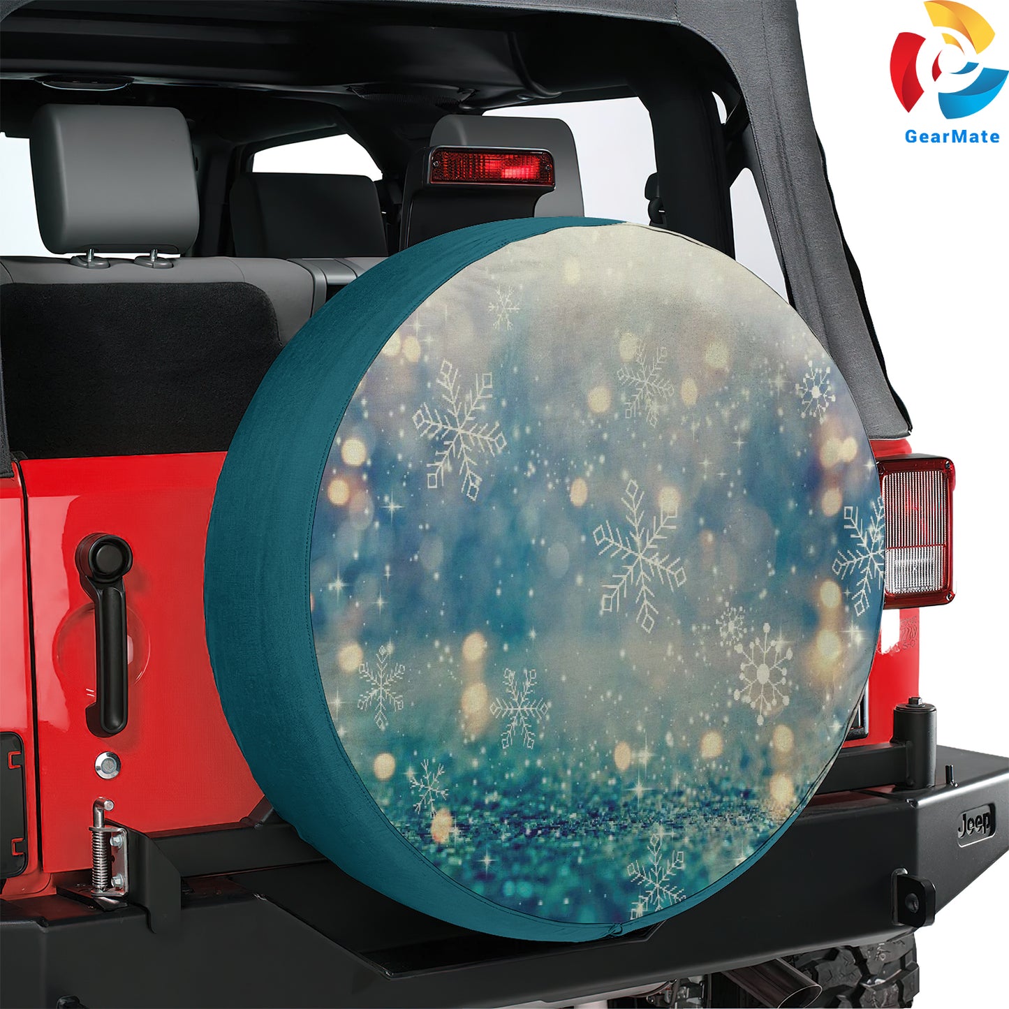 Merry Christmas 2024 Snowflakes Of Instagram Spare Tire Cover – Premium Waterproof UV Resistant Protector