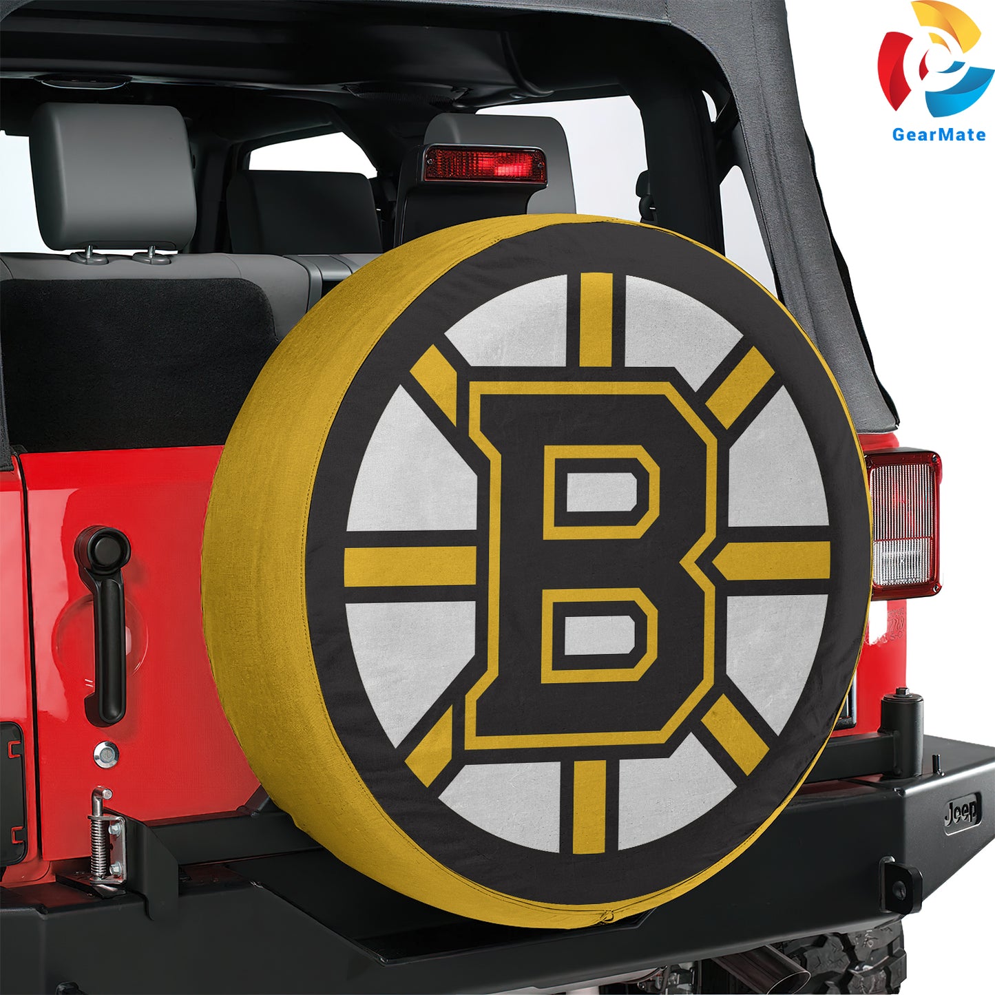 Boston Bruins Hookey Season Spare Tire Cover – Premium Waterproof UV-Resistant Protector