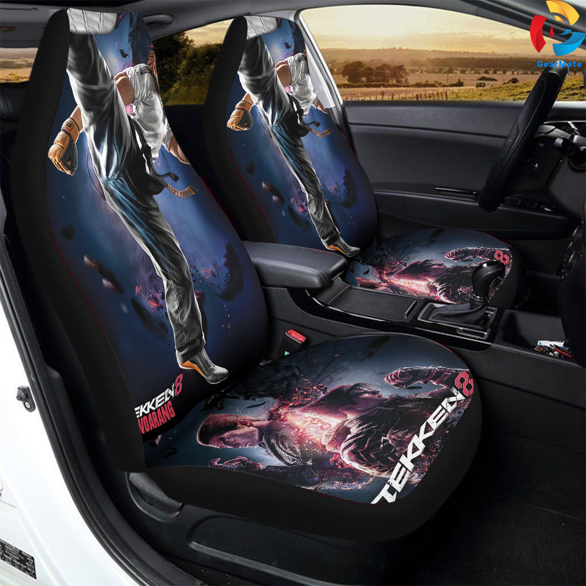 Hwoarang Tekken 8 Car Seat Covers – High Quality Graphic and Polar Fleece Protector Set