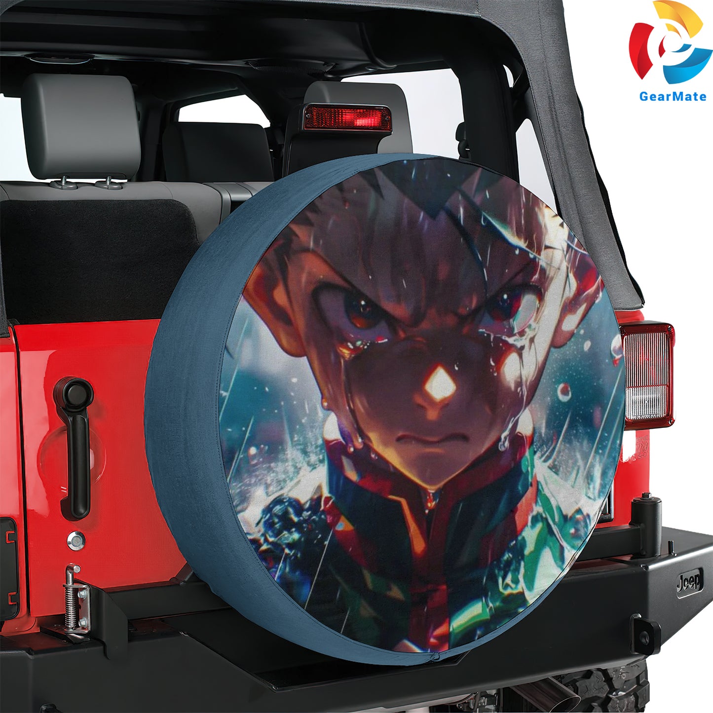 Hunter x Hunter Gon Freecss Manga Art Spare Tire Cover – Premium Waterproof UV-Resistant Protector