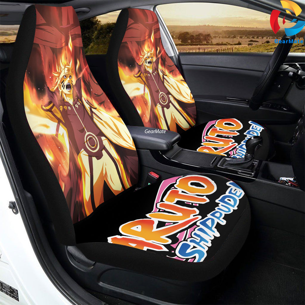 Naruto Action Awesome Car Seat Covers – High Quality Graphic and Polar Fleece Protector Set