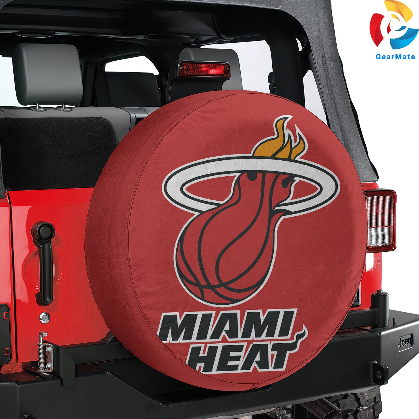 Miami Heat NBA Fan Spare Tire Cover – Premium Waterproof UV-Resistant Protector