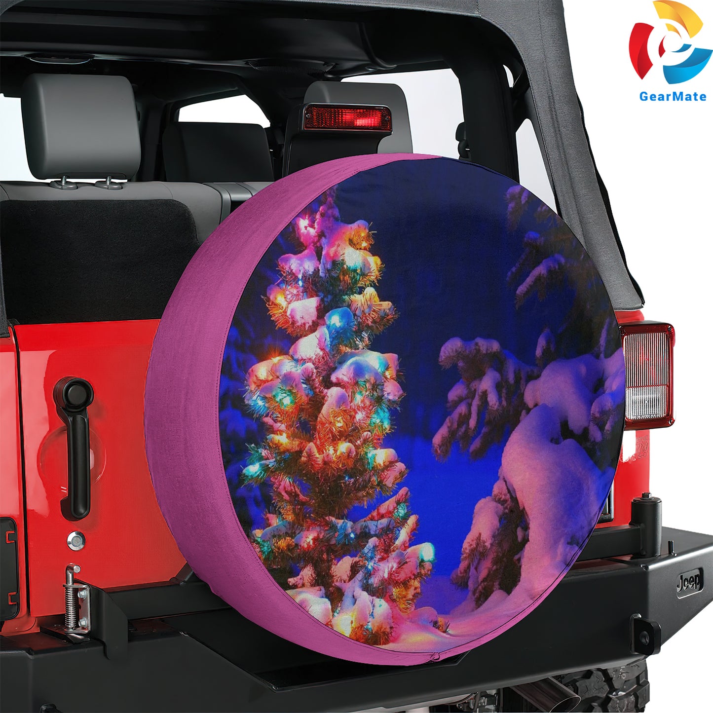 Merry Christmas 2024 Merry and Bright Spare Tire Cover – Premium Waterproof UV Resistant Protector