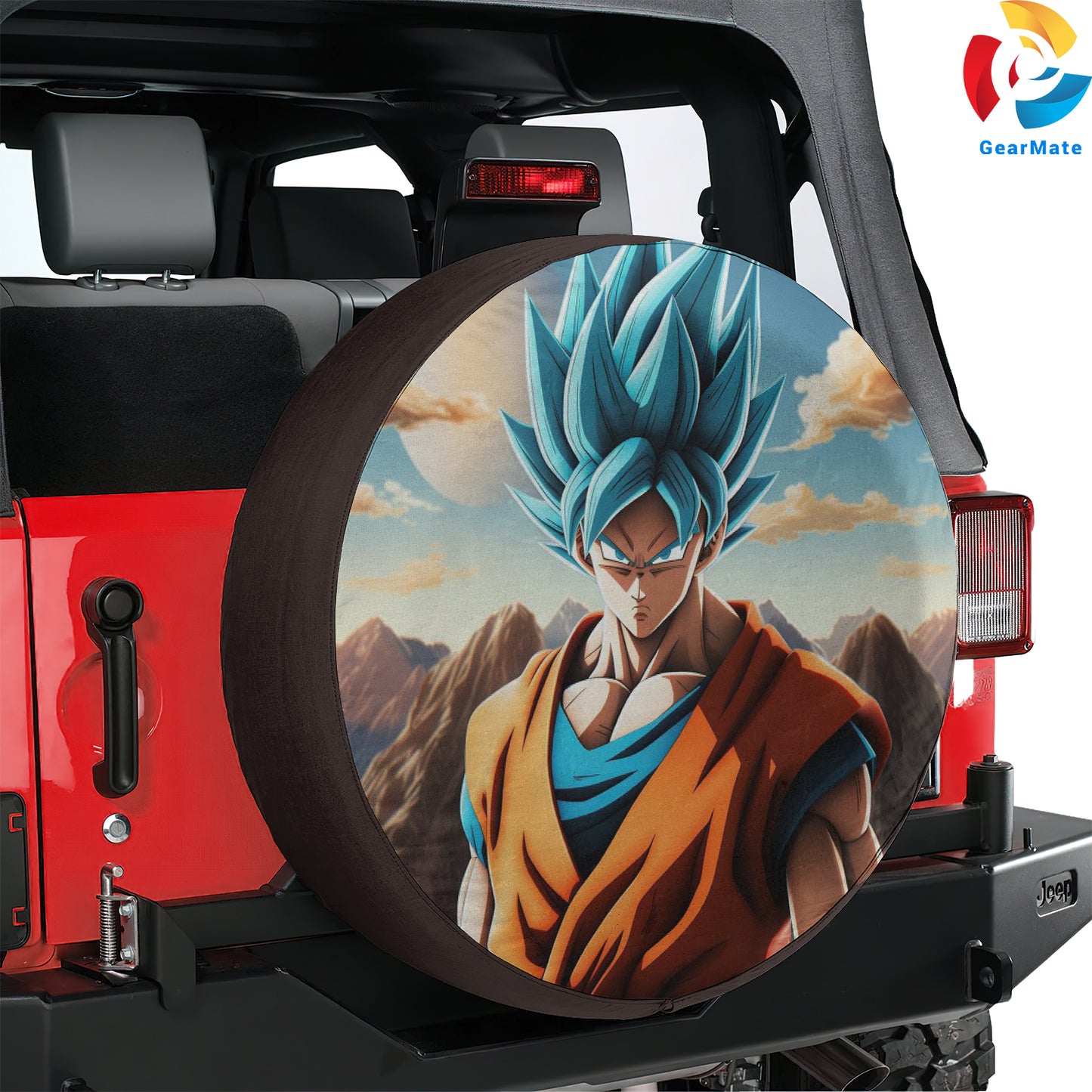 Dragon Ball Goku SSJ Blue Dragon Ball Spare Tire Cover – Premium Waterproof UV-Resistant Protector