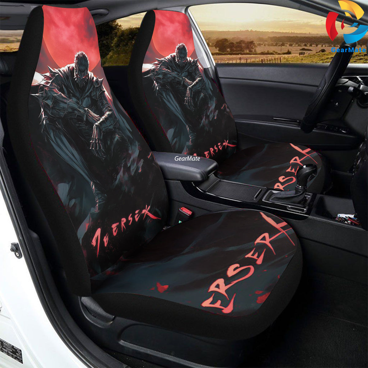 Berserk The Warrior Car Seat Covers – High Quality Graphic and Polar Fleece Protector Set