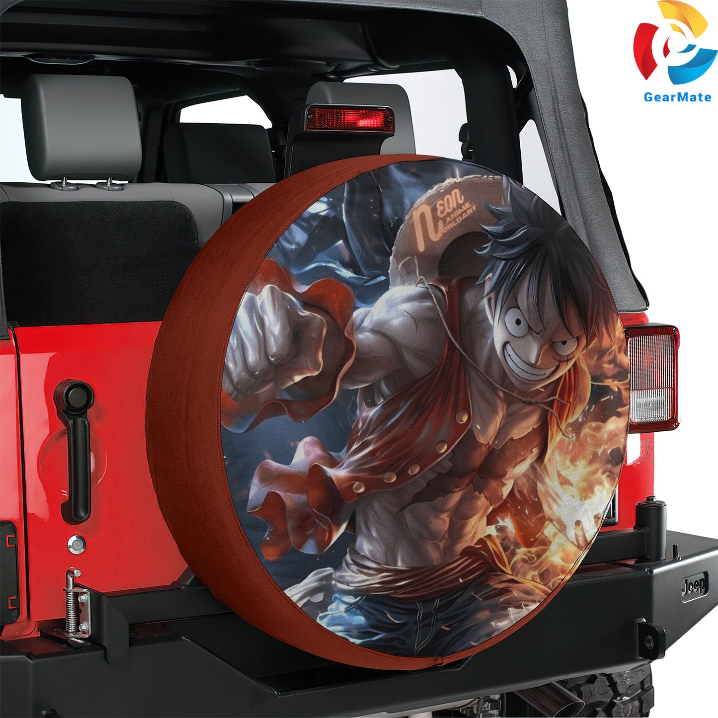 One Piece Monkey D Luffy Pirate King Spare Tire Cover – Premium Waterproof UV-Resistant Protector