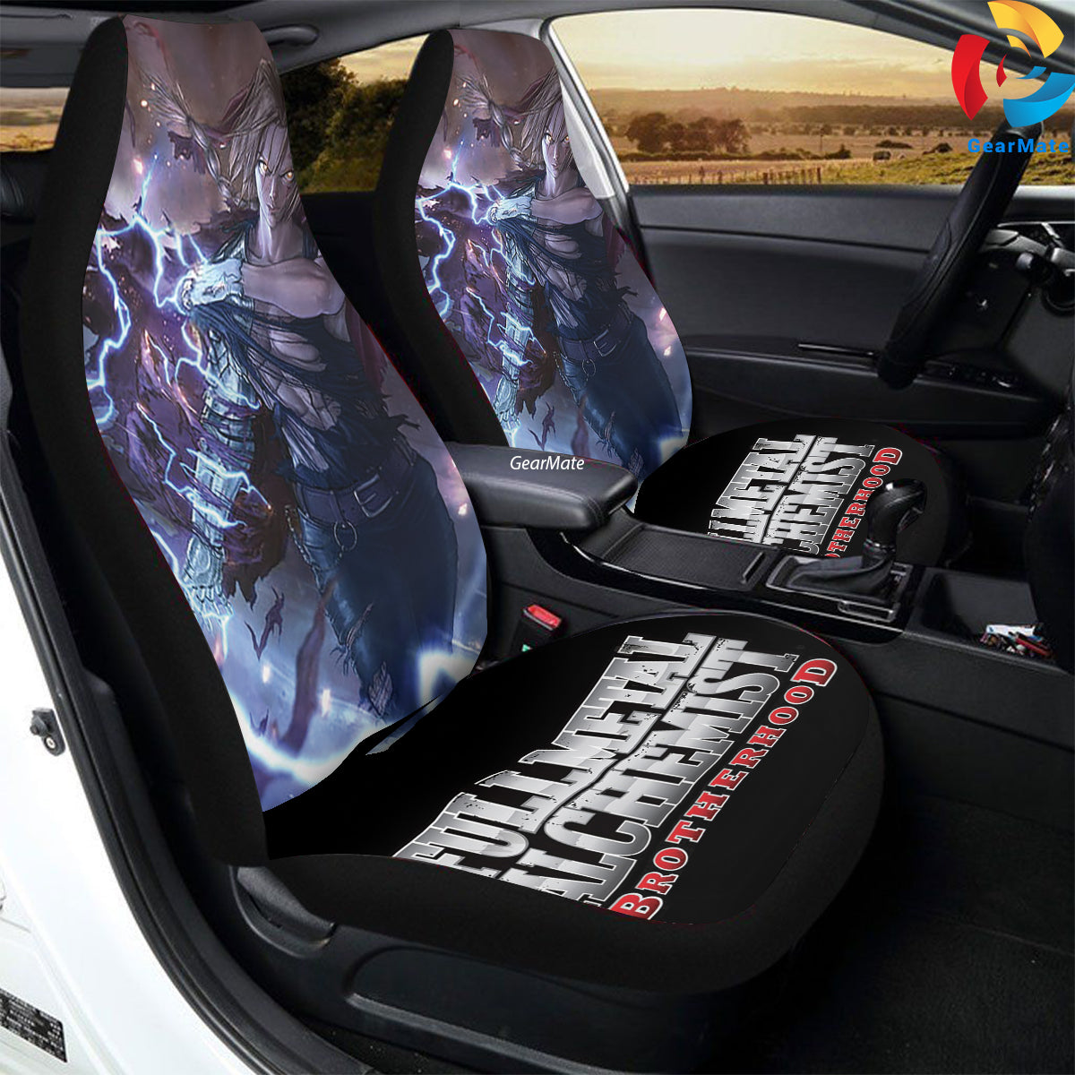 Fullmetal Alchemist Car Seat Covers – High Quality Graphic and Polar Fleece Protector Set