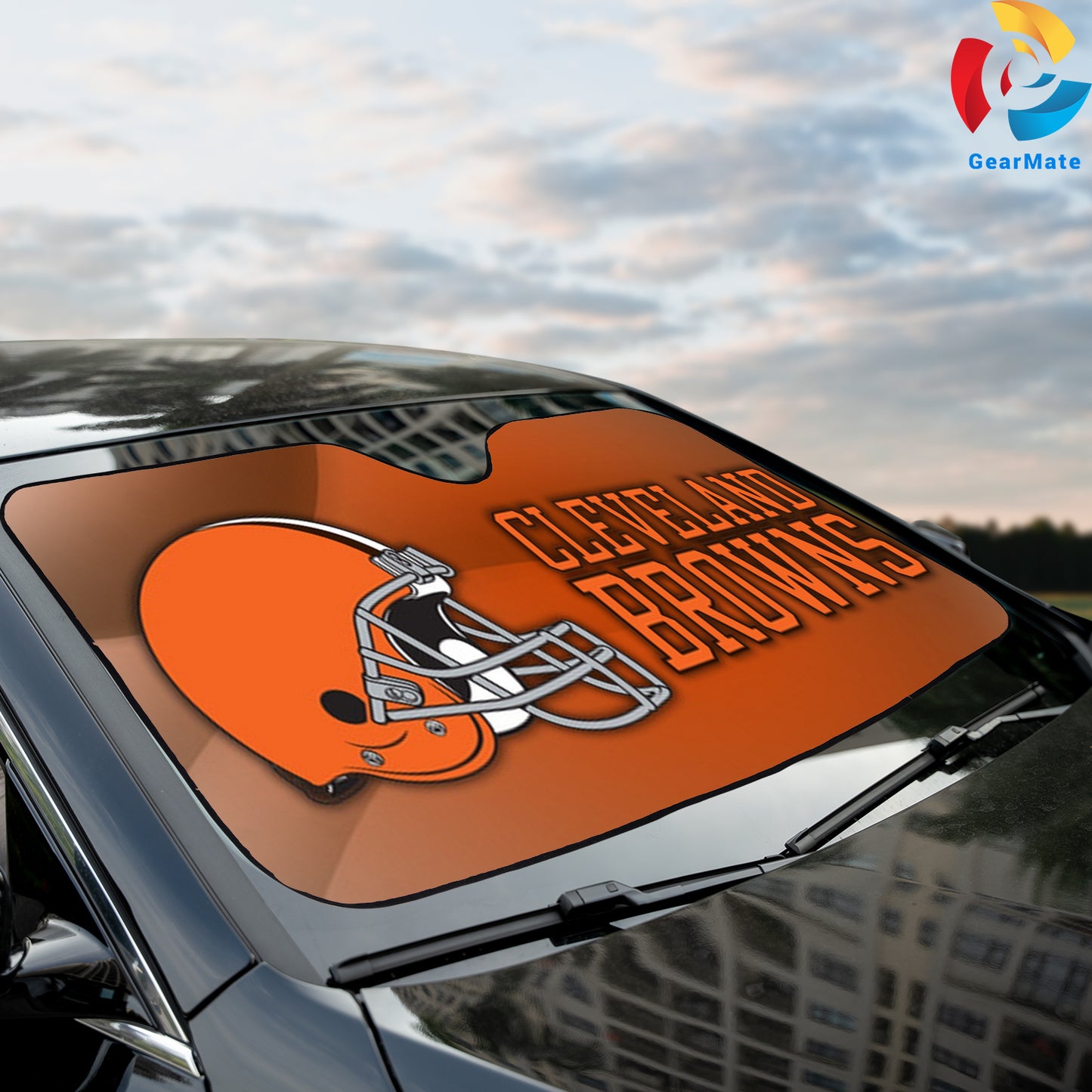 Cleveland Browns NFL Football Team Price Reflective Car Sunshade – Premium Heat & UV Protection, Universal Fit