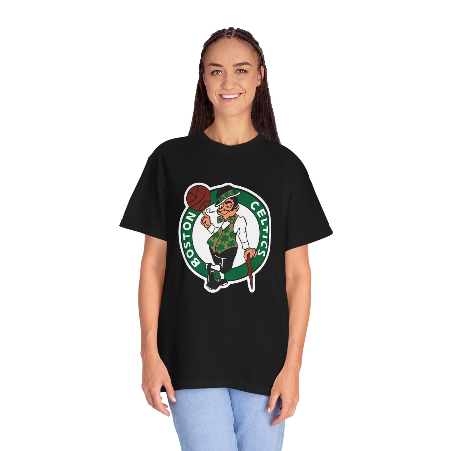 Boston Celtics Street Ball Style Garment-Dyed T-Shirt – Premium Cotton Tee for Customization