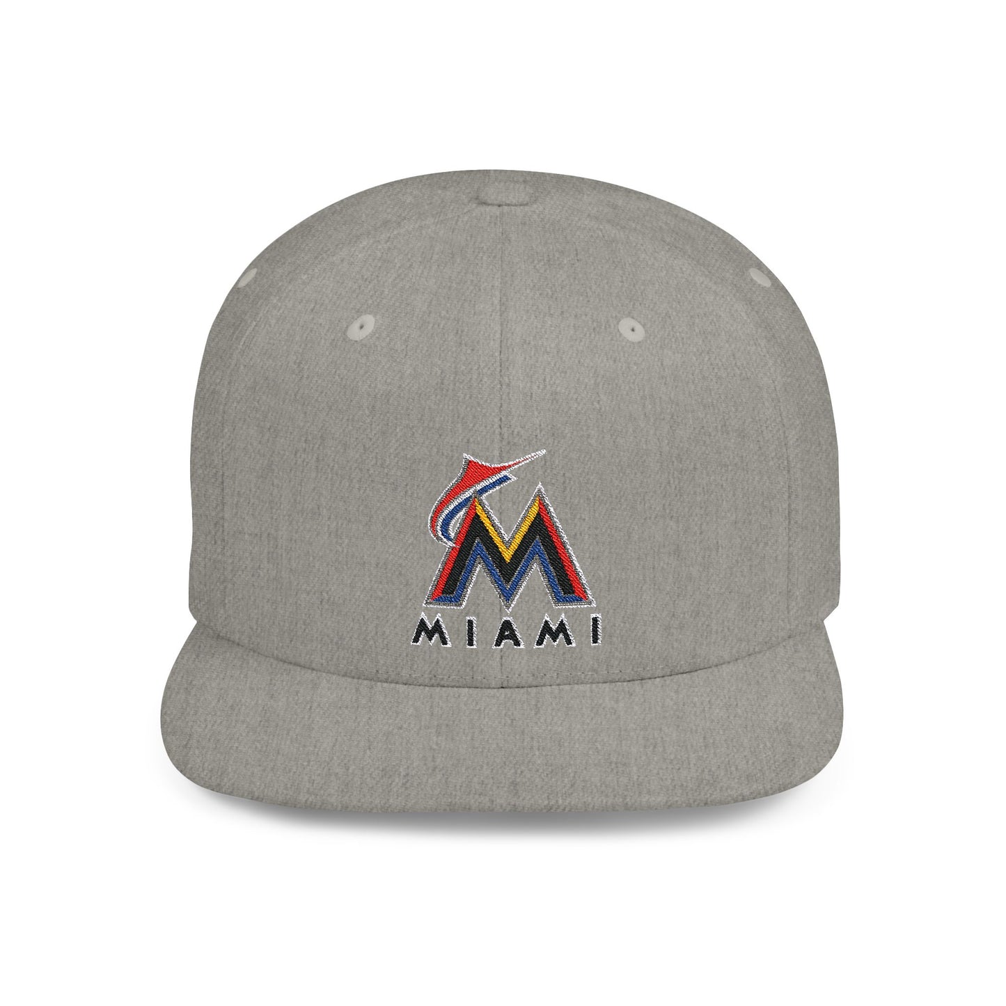 Miami Marlins Strong Flat Bill Snapback – Lightweight, Custom Fit, Premium Quality